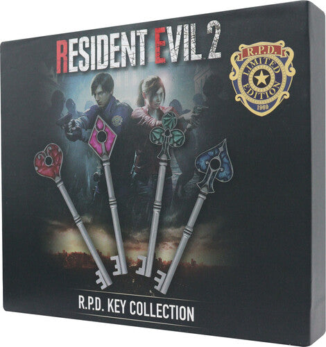 Resident Evil 2 R.P.D. Card Suit Keys Limited Edition Metal Replica Set by Fanattik