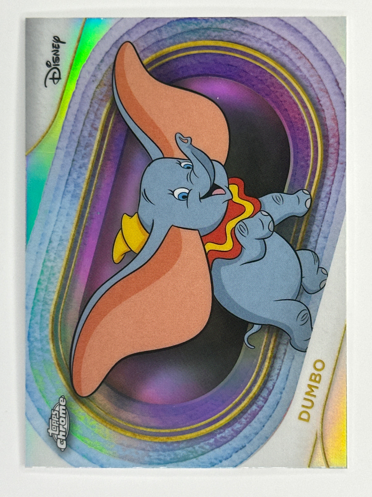 2025 Topps Disney Chrome 088 Dumbo Base Refractor Card
