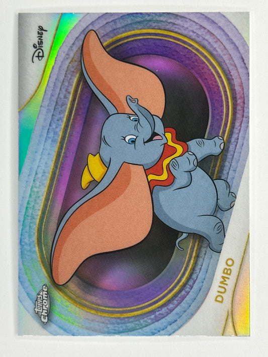 2025 Topps Disney Chrome 088 Dumbo Base Refractor Card