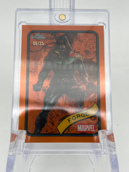 Marvel Topps Chrome Forge Orange Refractor /25