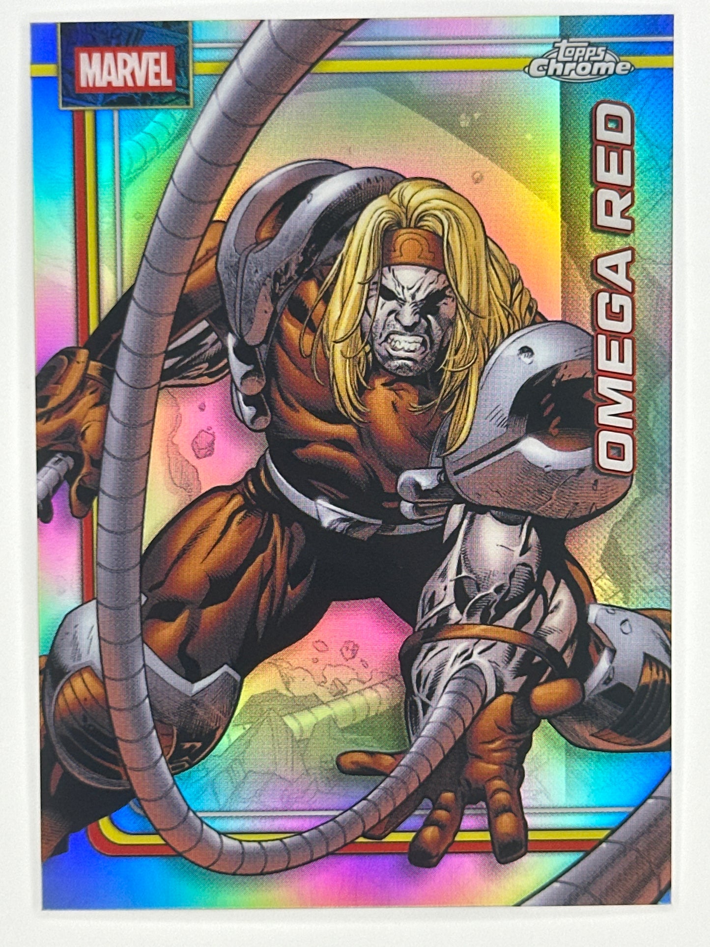 2026 Topps Marvel Chrome 090 Omega Red Base Refractor Card