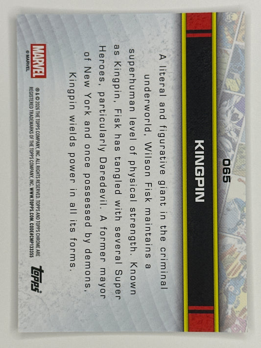 2026 Topps Marvel Chrome 065 Kingpin Base Card