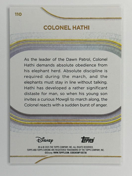 2025 Topps Disney Chrome 110 Colonel Hathi Mini-Diamonds Refractor Card