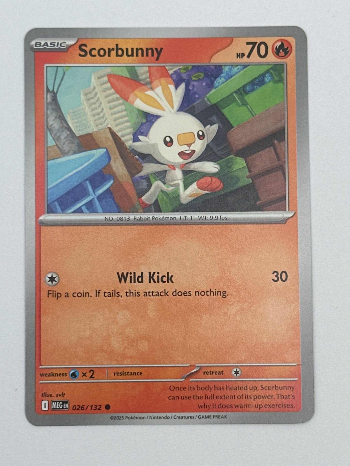 Pokémon Trading Card Game Mega Evolution MEG 026/132 Scorbunny Base Card