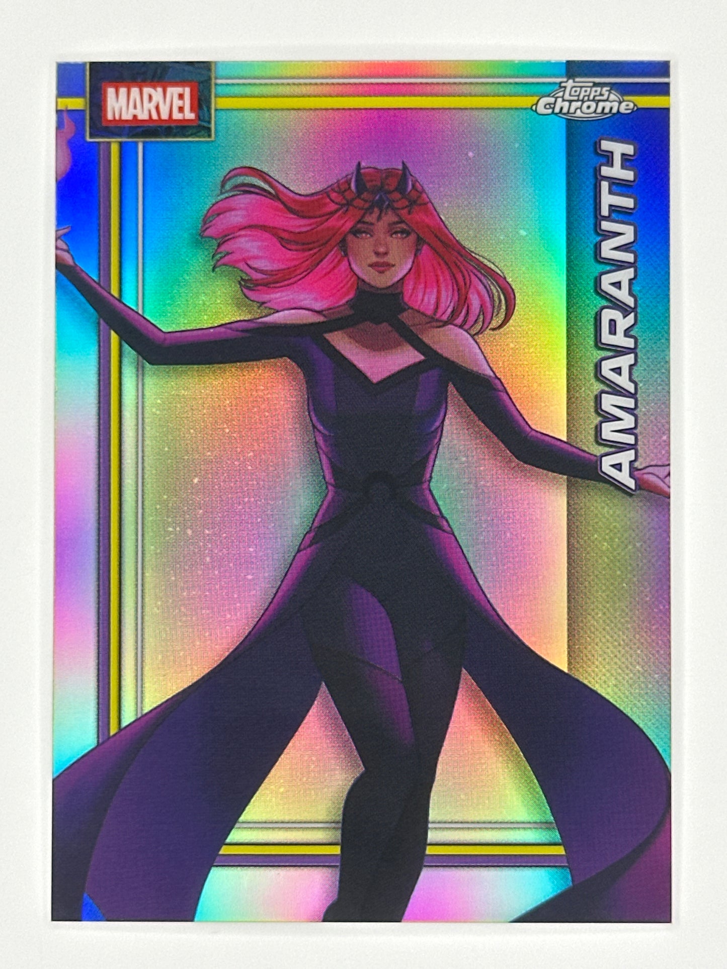 2026 Topps Marvel Chrome 004 Amaranth Base Refractor Card