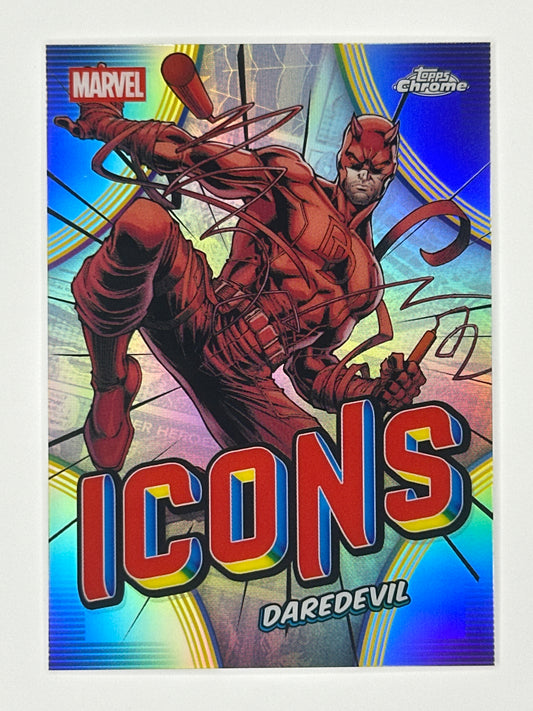 2026 Topps Marvel Chrome MI-03 Daredevil Marvel Icons Refractor Card