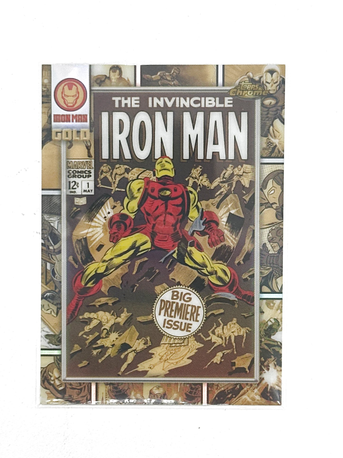 2025 Topps Marvel Chrome #000IM-03 Iron Man #1 Iron Man Gold Base