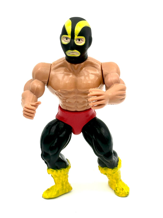 Vintage Wrestlers of the World Masked Devil Yellow Boot Variant Wrestling Figure