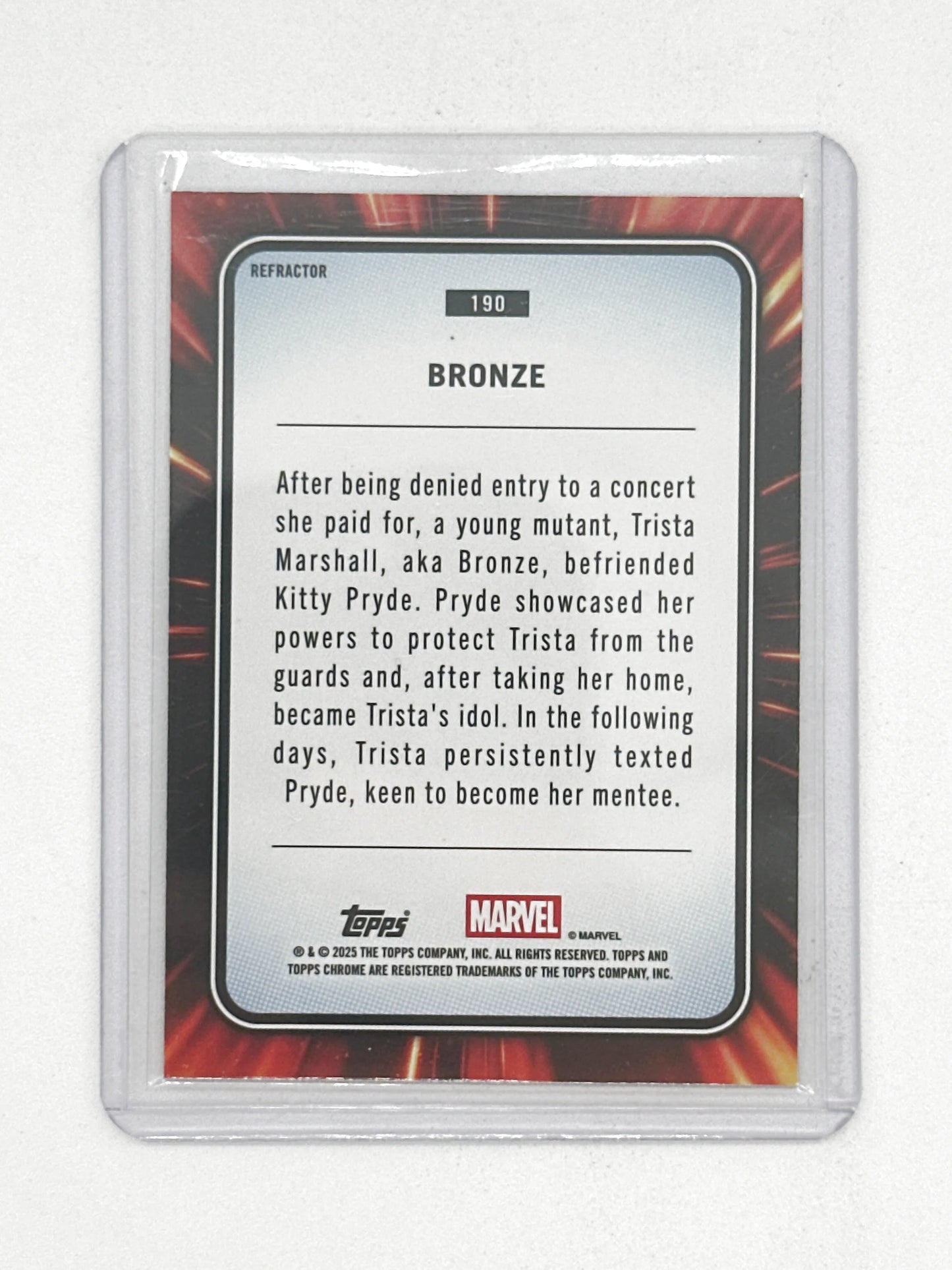 2025 Topps Marvel Chrome #190 Bronze Base Refractor
