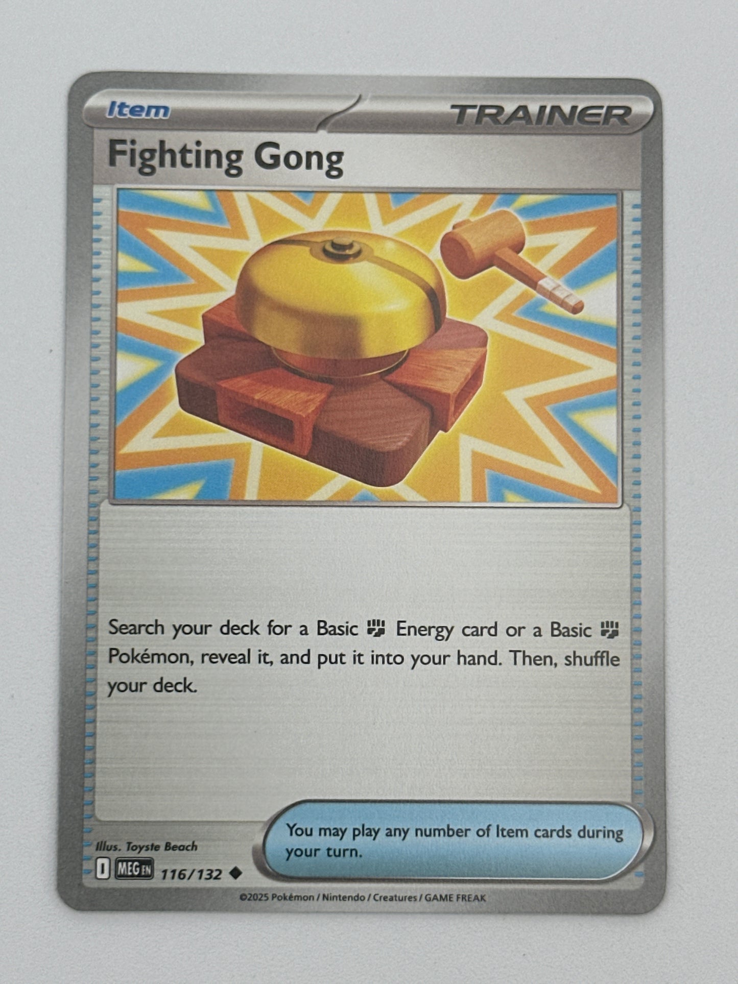 Pokémon Trading Card Game Mega Evolution MEG 116/132 Fighting Gong Base Card
