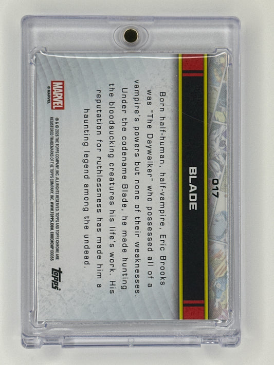 2026 Topps Marvel Chrome 017 Blade Pink Refractor Card 202/250