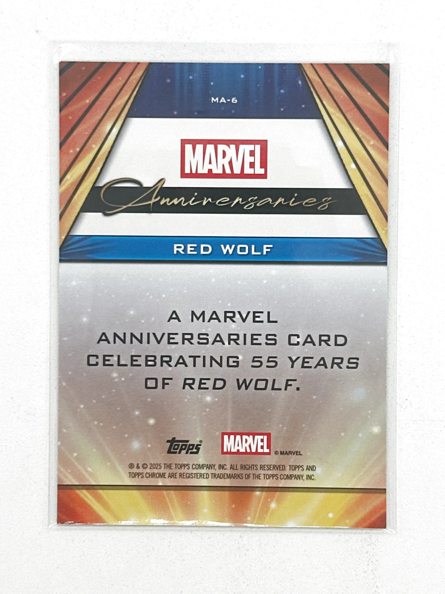 2025 Topps Marvel Chrome #000MA-06 Red Wolf Marvel Anniversaries