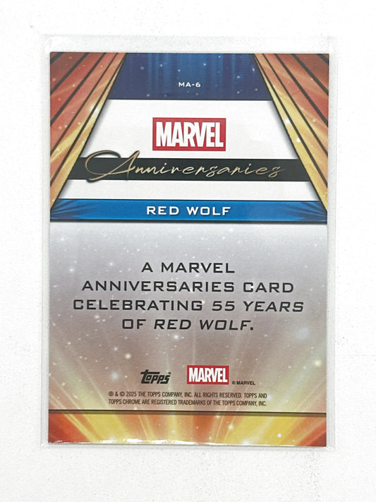 2025 Topps Marvel Chrome #000MA-06 Red Wolf Marvel Anniversaries