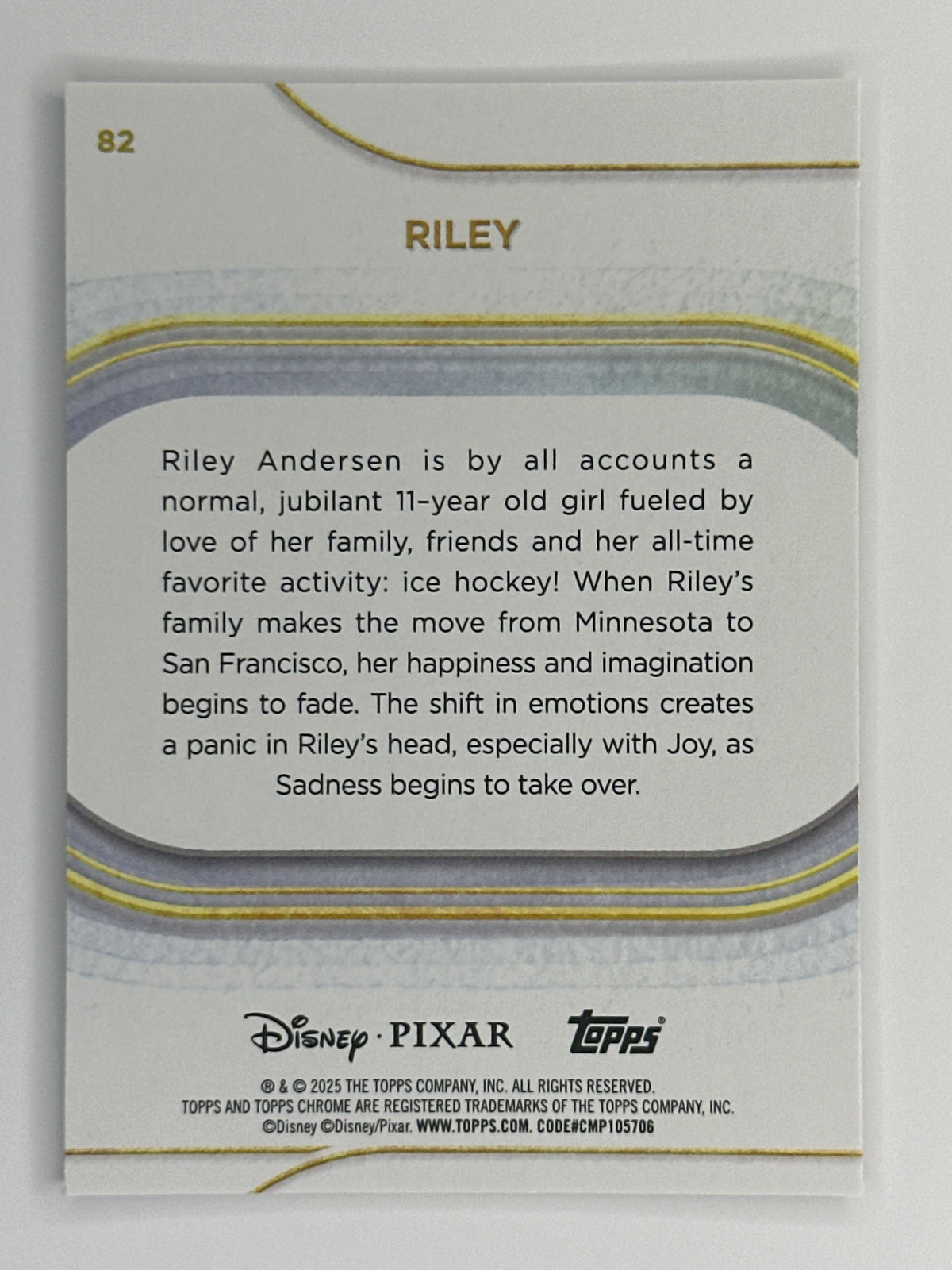 2025 Topps Disney Chrome 082 Riley Base Card