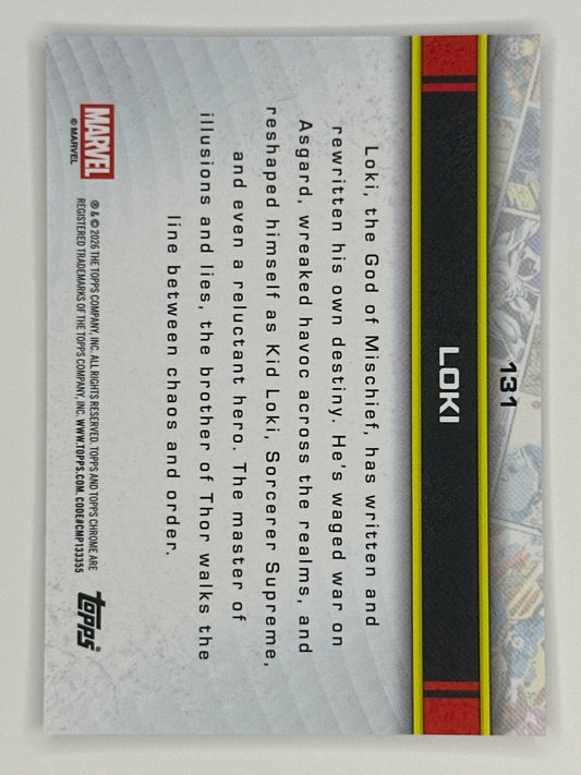 2026 Topps Marvel Chrome 131 Loki Base Card
