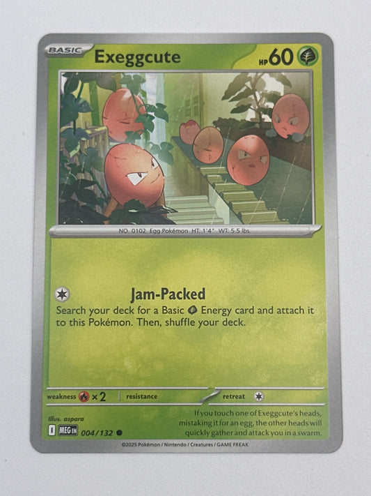 Pokémon Trading Card Game Mega Evolution MEG 004/132 Exeggcute Base Card