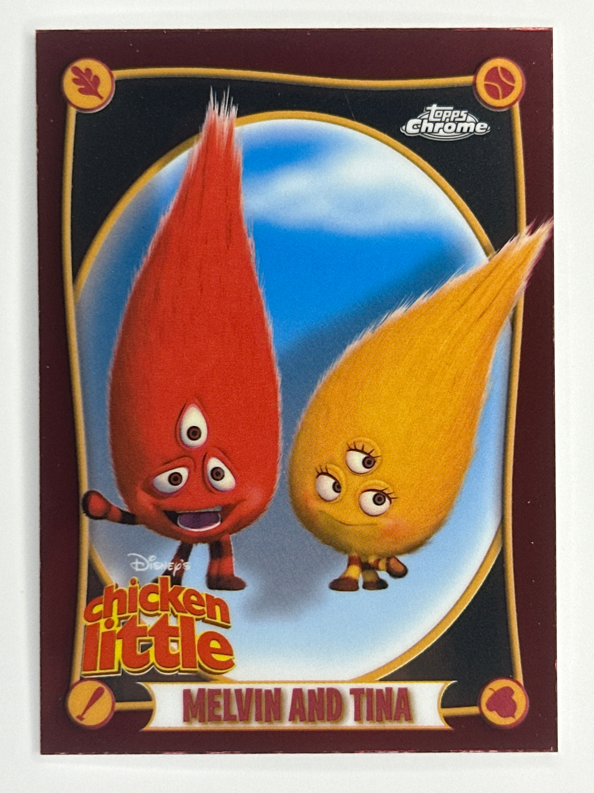 2025 Topps Disney Chrome CL-10 Melvin and Tina Chicken Little Refractor Card