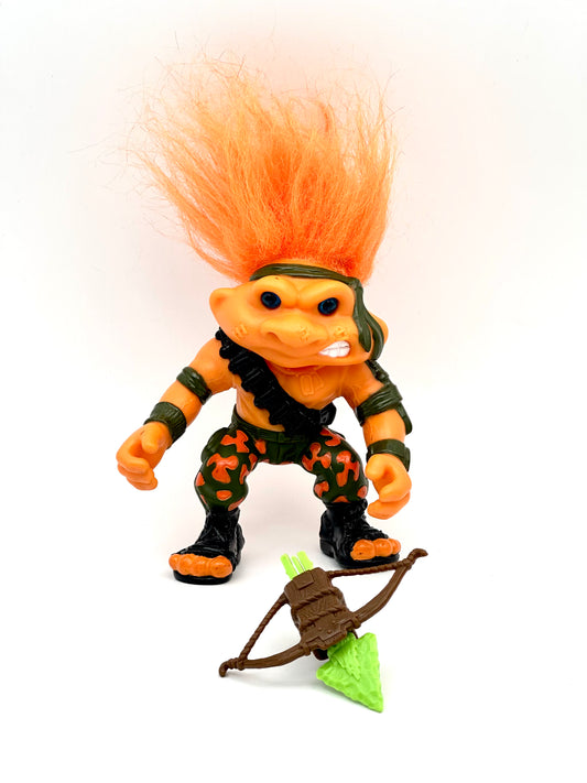 Vintage 1992 Battle Trolls Sgt. Troll Action Figure – Complete Original Hasbro Release