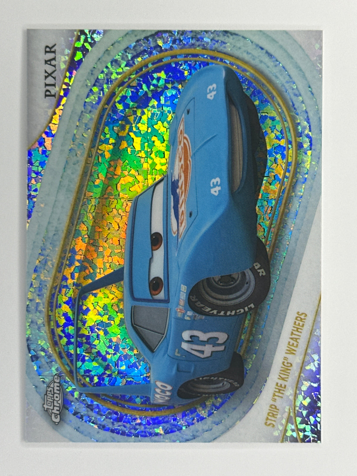 2025 Topps Disney Chrome 057 Strip "The King" Weathers Mini-Diamonds Refractor Card
