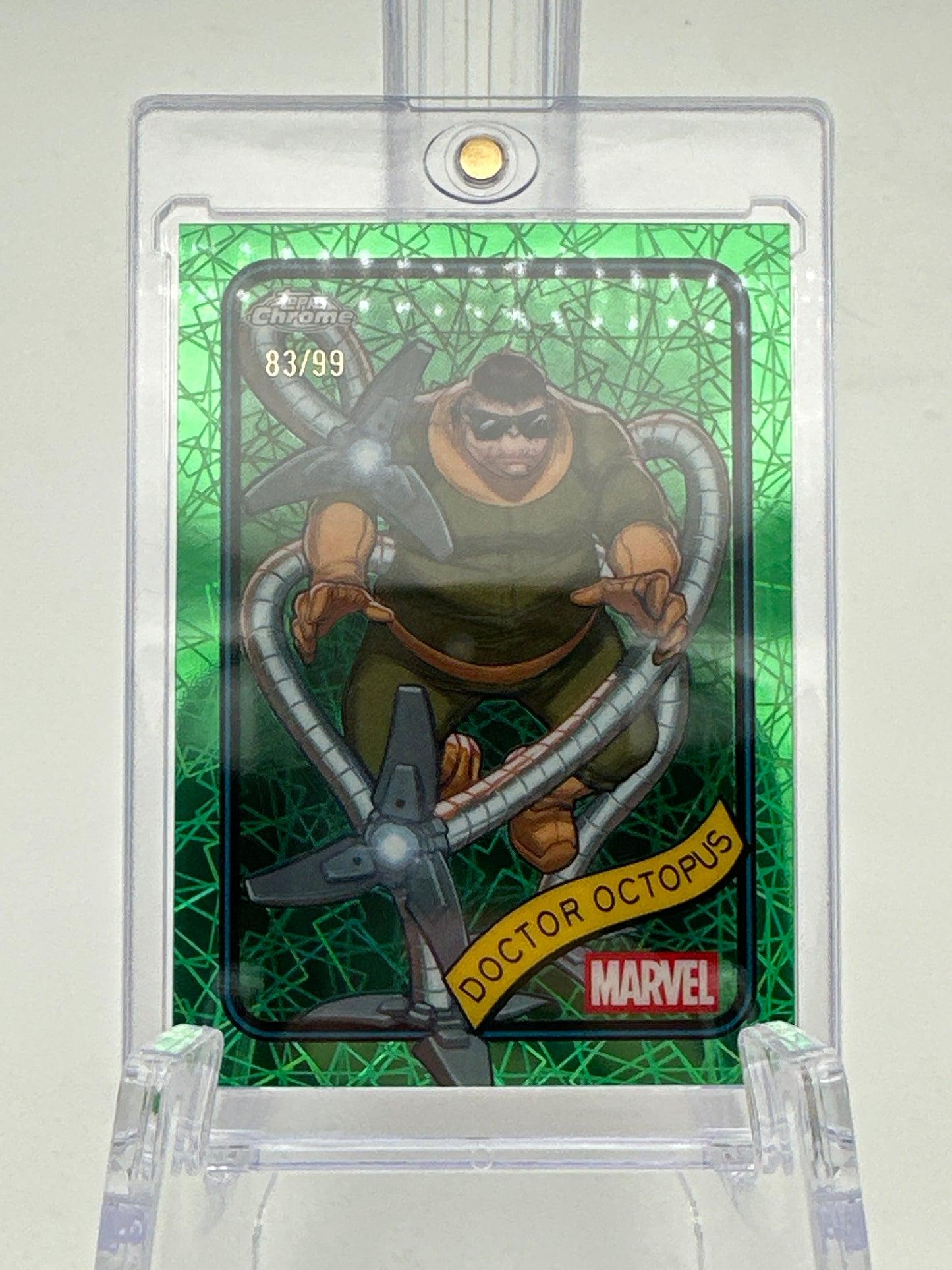 Marvel Topps Chrome Doctor Octopus Green Lazer Refractor /99