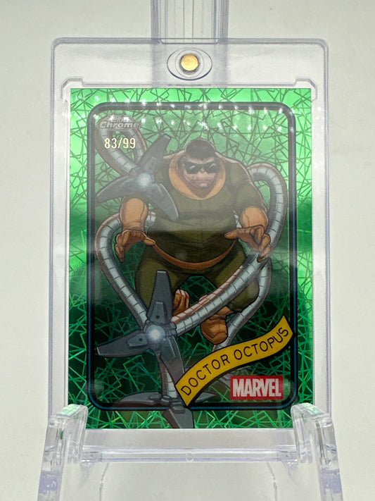 Marvel Topps Chrome Doctor Octopus Green Lazer Refractor /99
