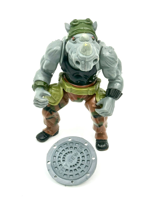 Vintage 1988 TMNT Rocksteady Action Figure – Playmates Teenage Mutant Ninja Turtles