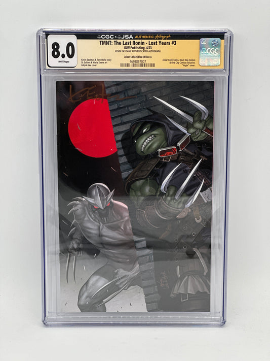 Teenage Mutant Ninja Turtles: The Last Ronin - Lost Years #3 Signed by Kevin Eastman CGC 8.0