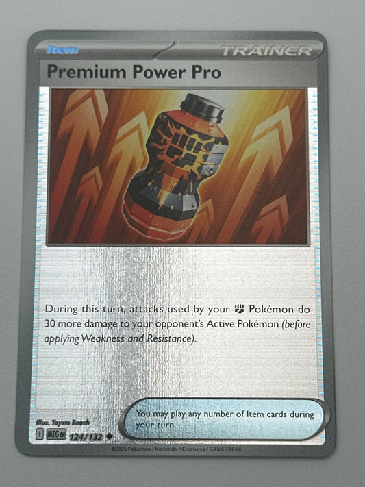 Pokémon Trading Card Game Mega Evolution MEG 124/132 Premium Power Pro Reverse Holo Card