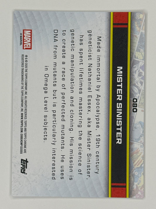 2026 Topps Marvel Chrome 080 Mister Sinister Base Card