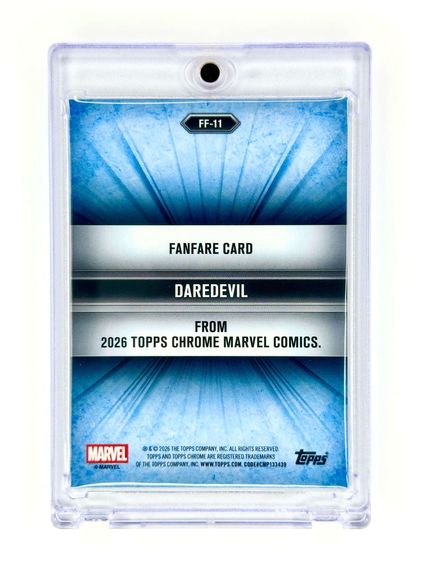 2026 Topps Marvel Chrome FF-11 Daredevil Fanfare Green Speckle Refractor Card #94/99