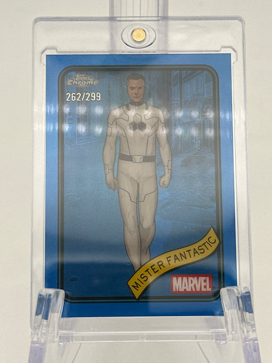 Marvel Topps Chrome Mr. Fantastic Blue Refractor /299