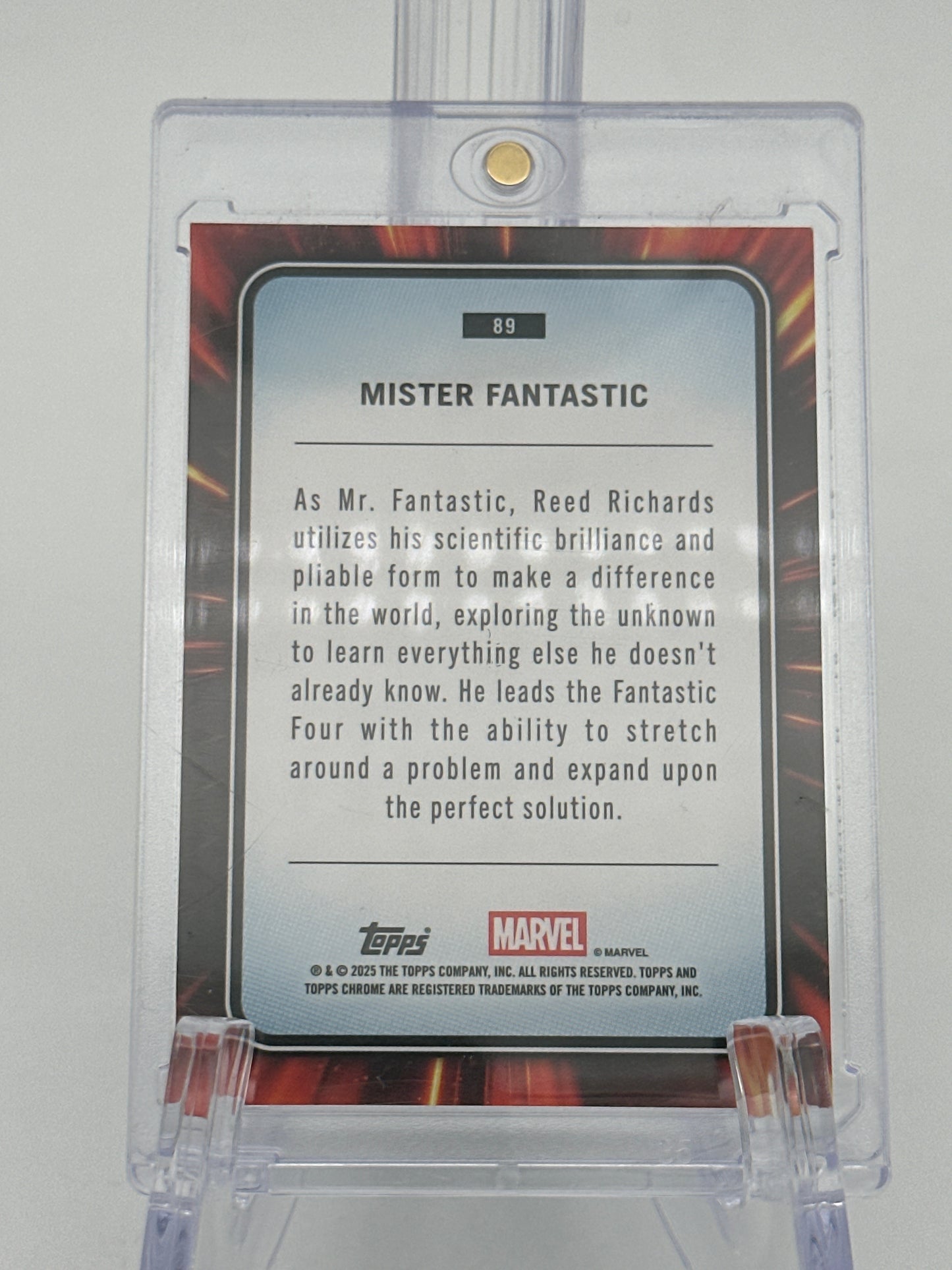 Marvel Topps Chrome Mr. Fantastic Blue Refractor /299