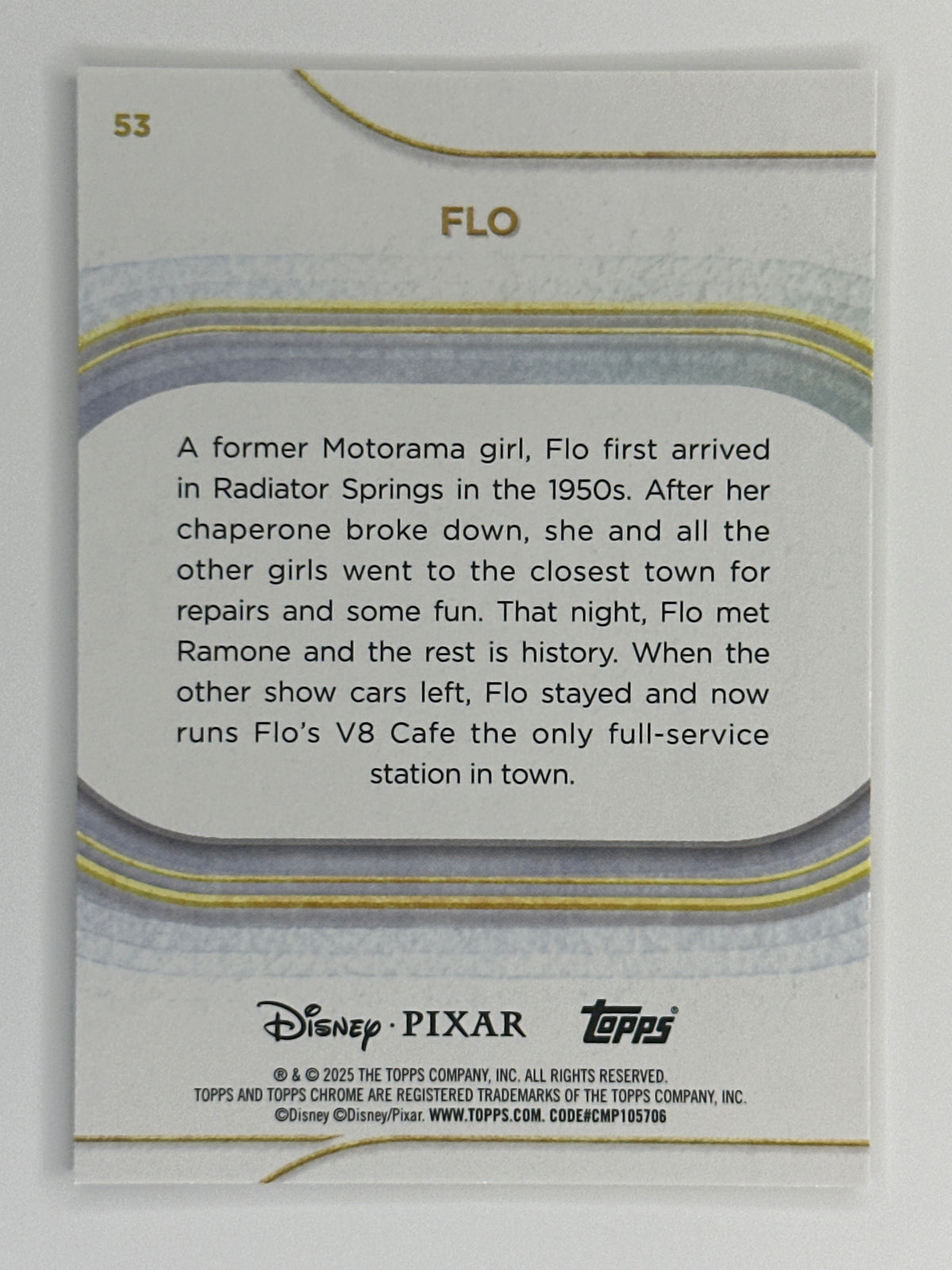2025 Topps Disney Chrome 053 Flo Base Card