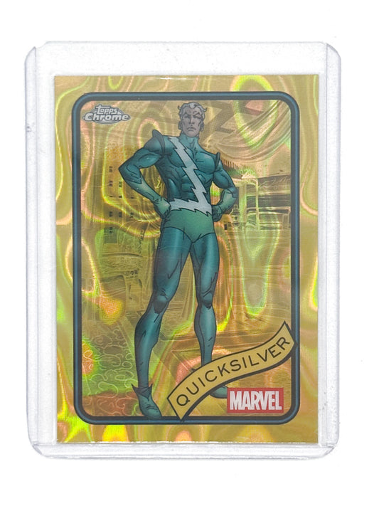 2025 Topps Marvel Chrome #121 Quicksilver Yellow Lava Refractor