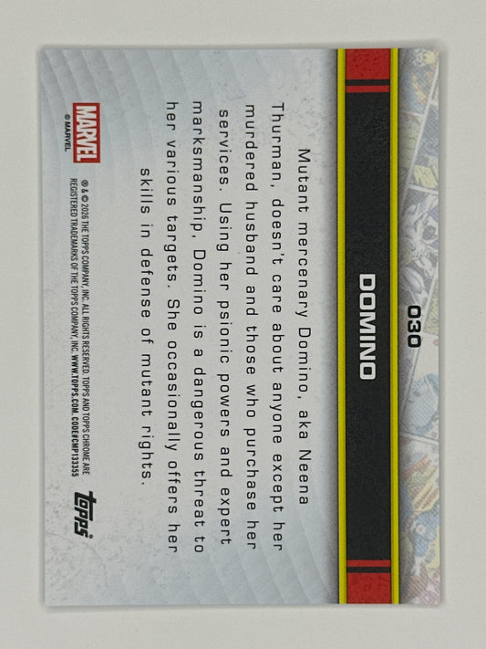 2026 Topps Marvel Chrome 030 Domino Base Card