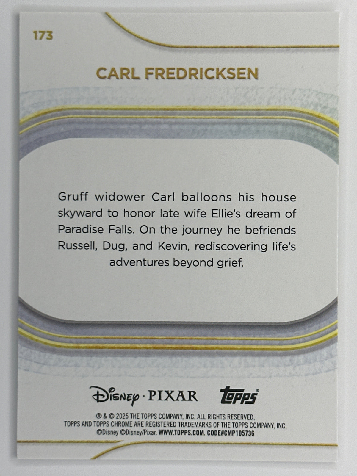 2025 Topps Disney Chrome 173 Carl Fredricksen Base Card