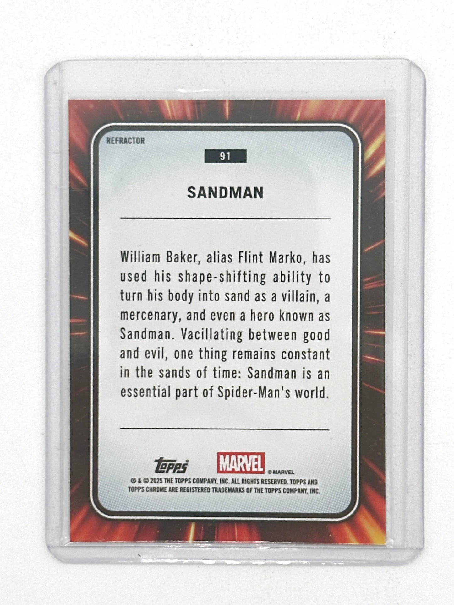 2025 Topps Marvel Chrome #091 Sandman Base Refractor