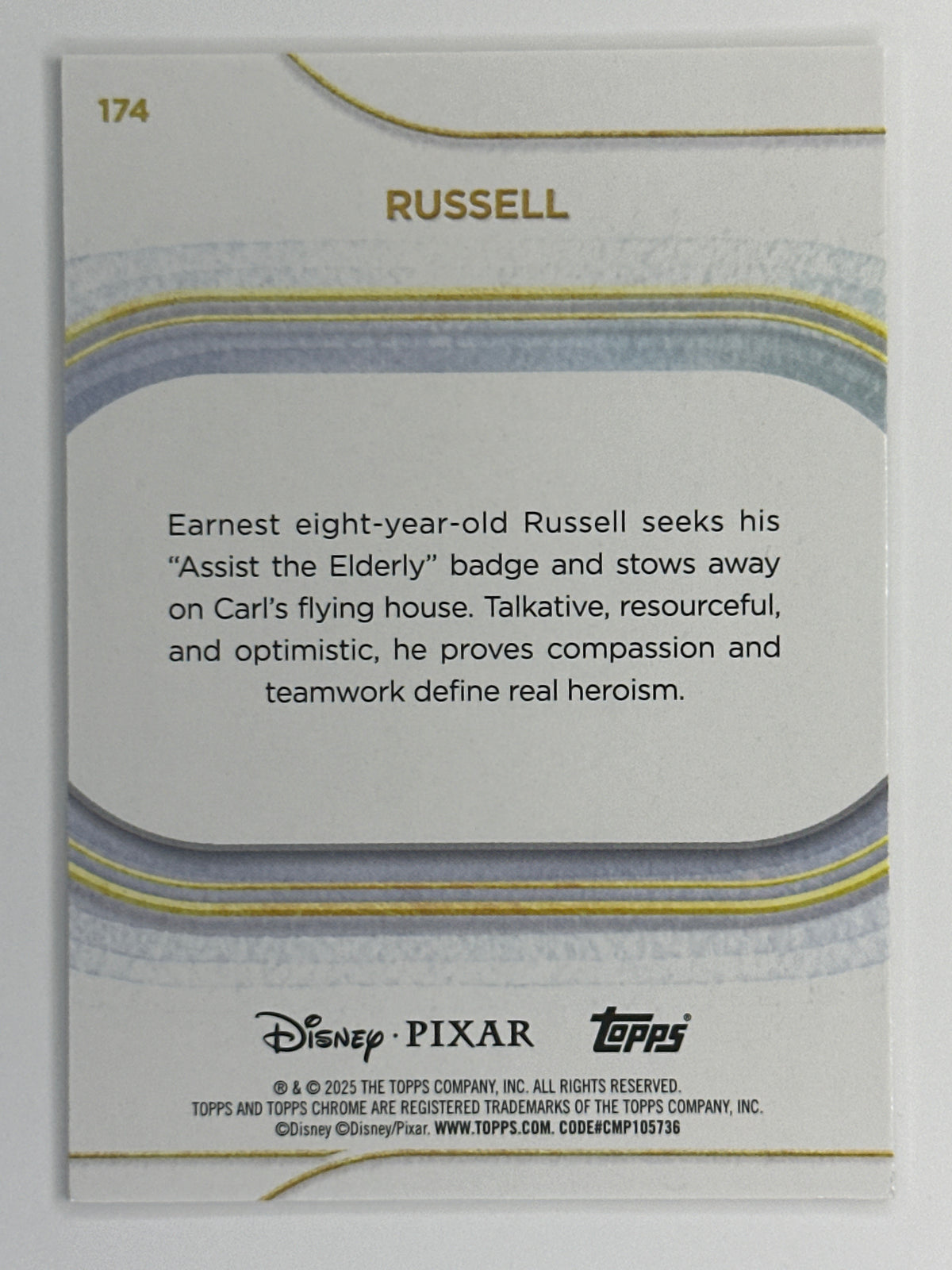 2025 Topps Disney Chrome 174 Russell Base Card