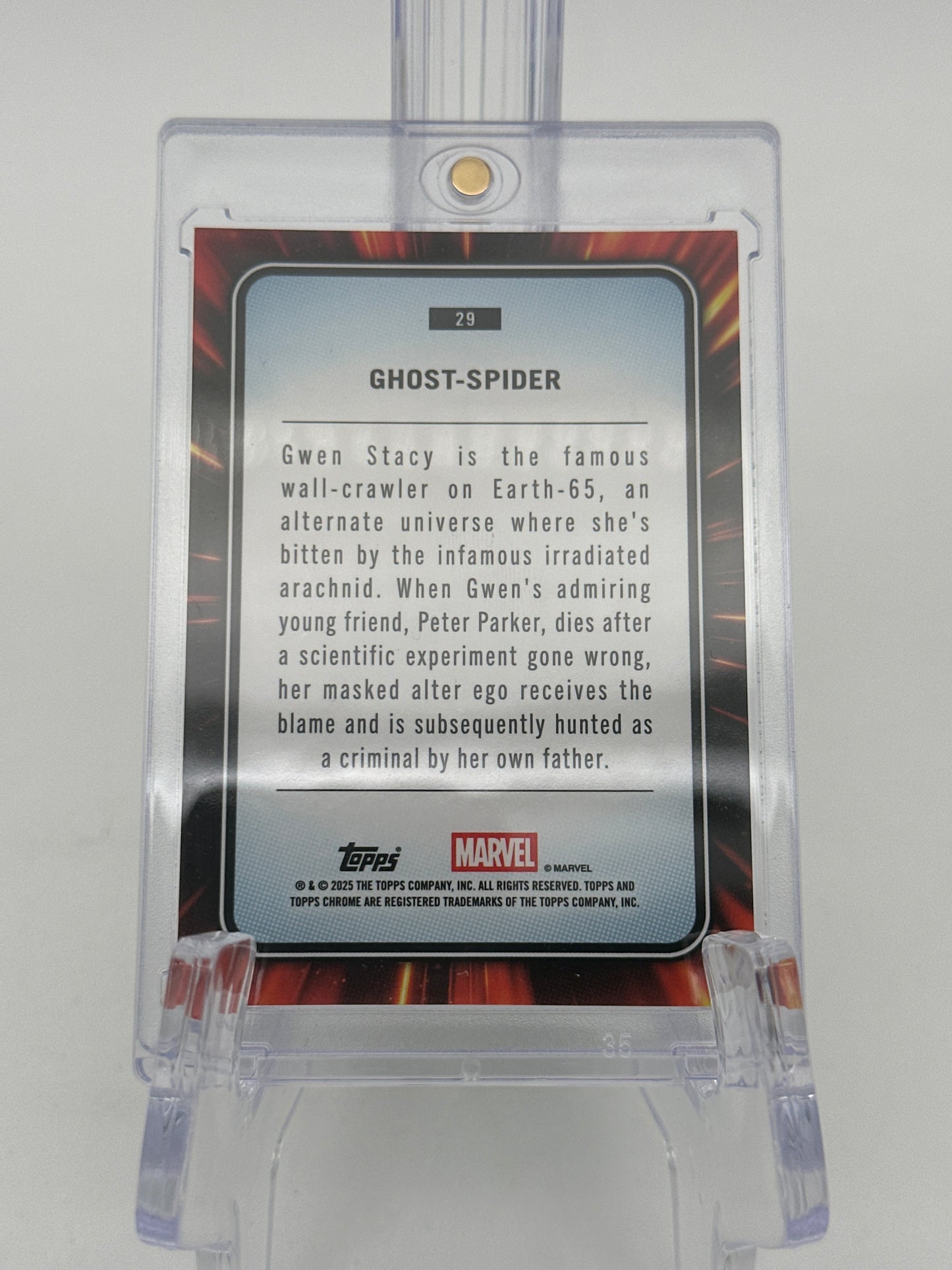 Marvel Topps Chrome Ghost Spider Green Laser /99