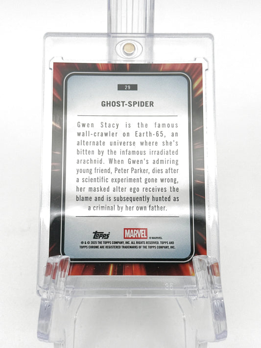 2025 Topps Marvel Chrome #029 Ghost-Spider Hulk Green Lazer Refractor 17/99