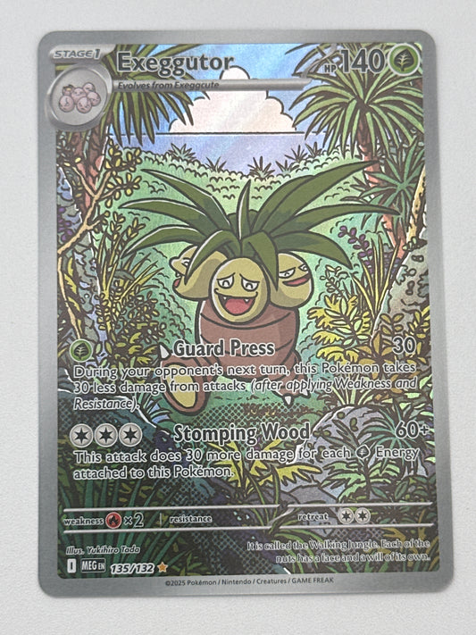 Pokémon Trading Card Game Mega Evolution MEG 135/132 Exeggutor Illustration Rare Card