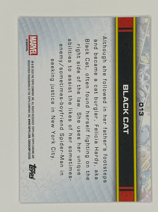 2026 Topps Marvel Chrome 013 Black Cat Base Card