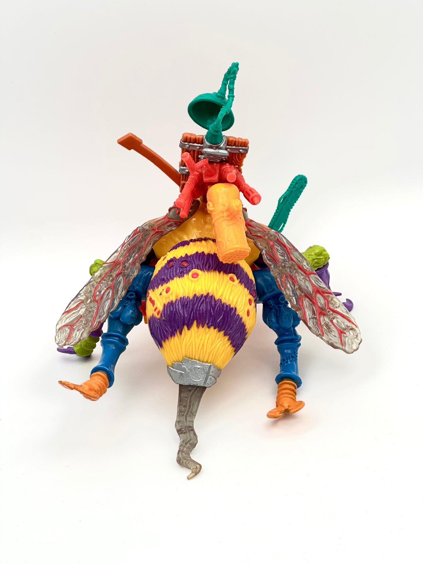 Vintage 1990 TMNT Killer Bee Mega Mutant Action Figure – Near Complete Original Playmates Release