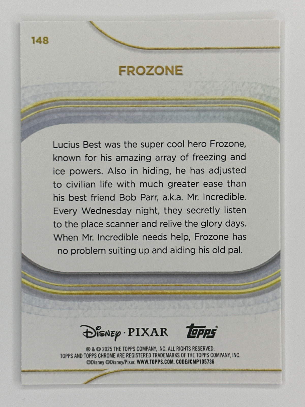 2025 Topps Disney Chrome 148 Frozone Base Card