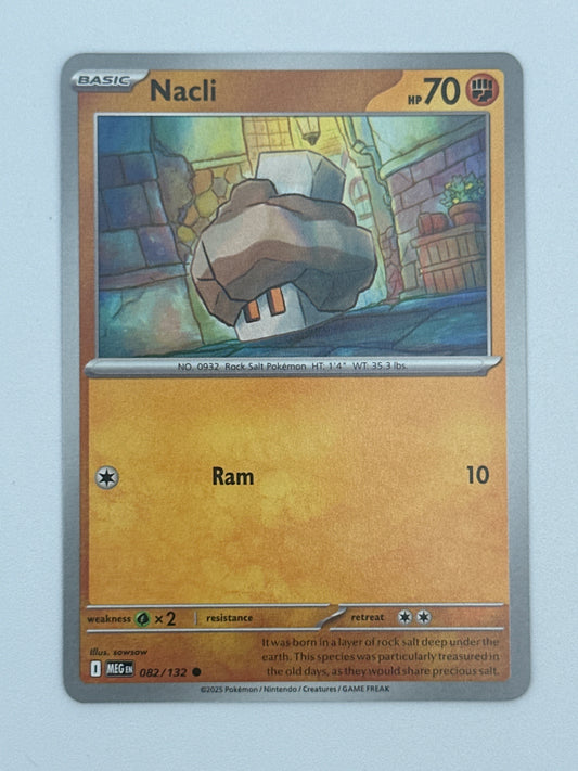 Pokémon Trading Card Game Mega Evolution MEG 082/132 Nacli Base Card