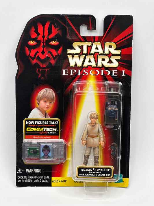 Star Wars Episode I Anakin Skywalker (Naboo) CommTech 3.75" Hasbro Action Figure – 1999 Sealed
