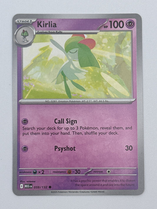 Pokémon Trading Card Game Mega Evolution MEG 059/132 Kirlia Base Card