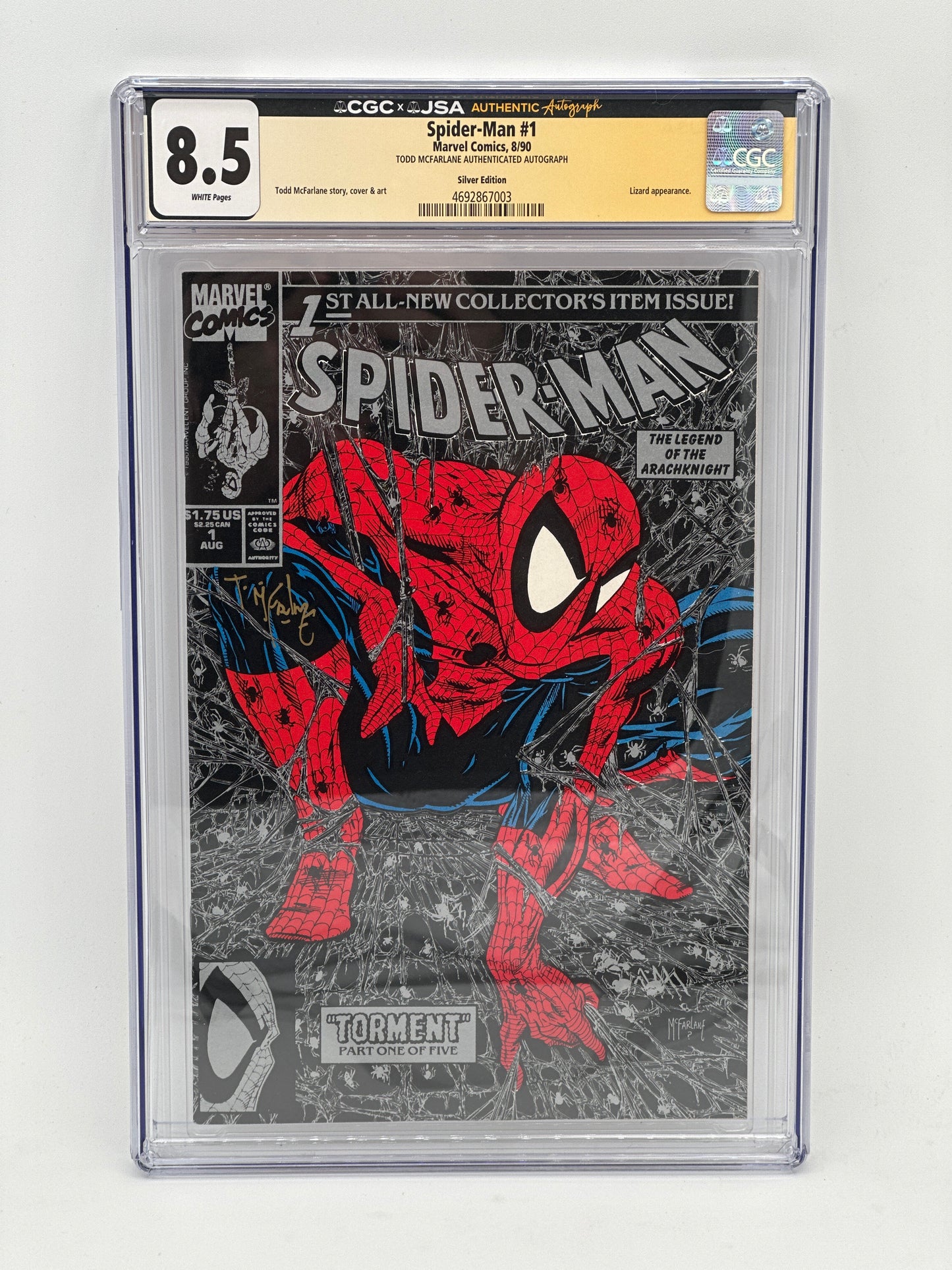 Spider-Man #1 Signed by Todd McFarlane CGC 8.5