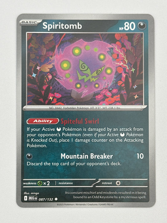 Pokémon Trading Card Game Mega Evolution MEG 087/132 Spiritomb Base Card