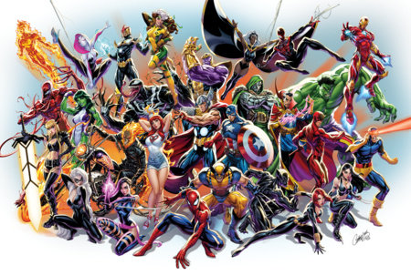 MARVEL UNIVERSE BY J. SCOTT CAMPBELL POSTER 24x36
